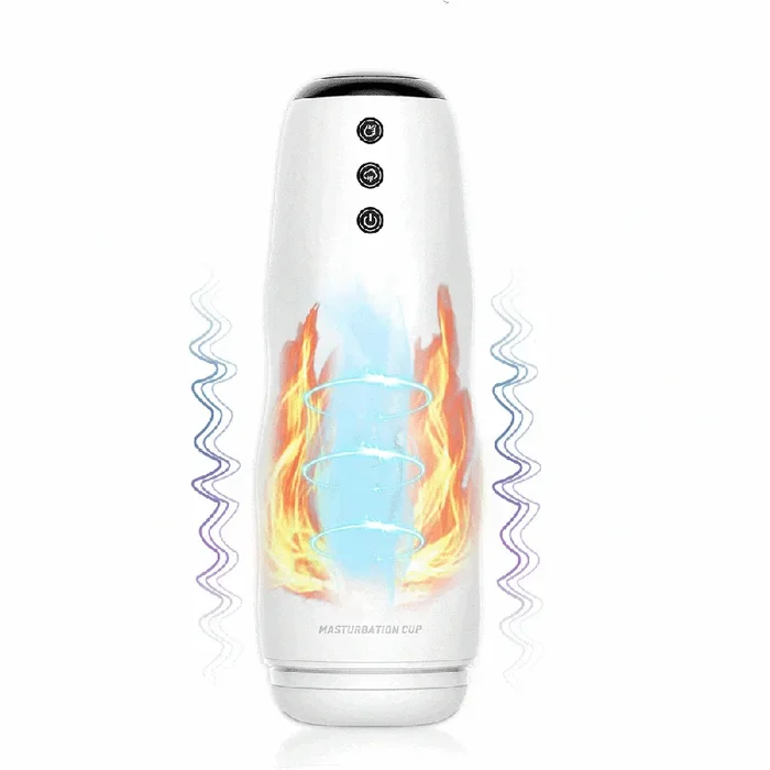 Lovesvibe Automatic Male Masturbators with 10 Vibration & 3 Suction 3D Realistic Vagina Heating Voice Pocket Pussy Male Stroker