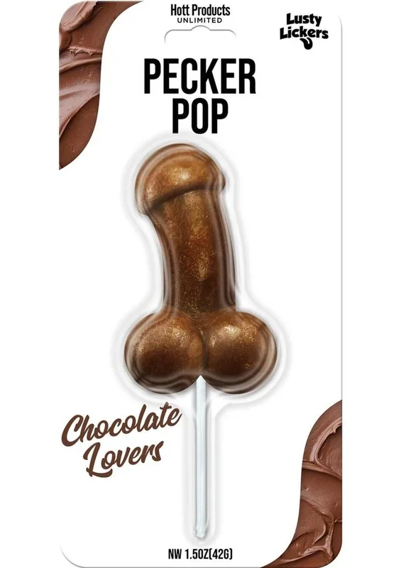 Lusty Lickers Pecker Pop Chocolate Lovers Lollipop For Playful Treat