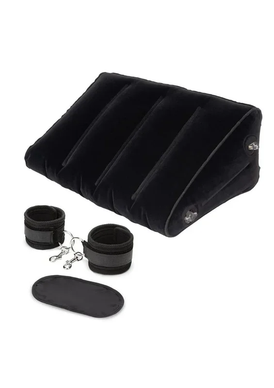 Lux Fetish Inflatable Position Wedge with Detachable Cuffs