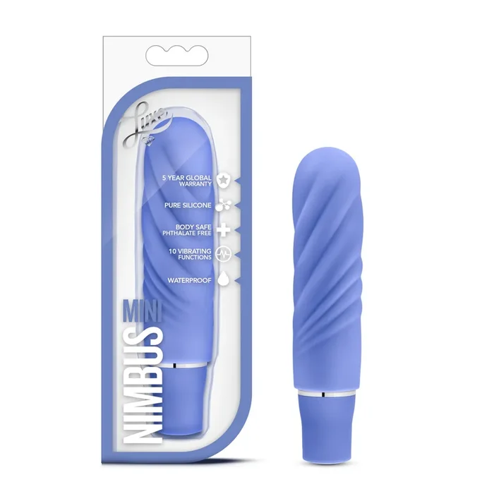Luxe Nimbus Mini Silicone Vibrator with Satin Finish Periwinkle