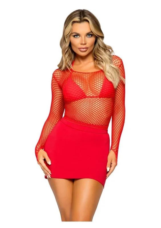 Lycra Industrial Fishnet Long Sleeve T-Shirt