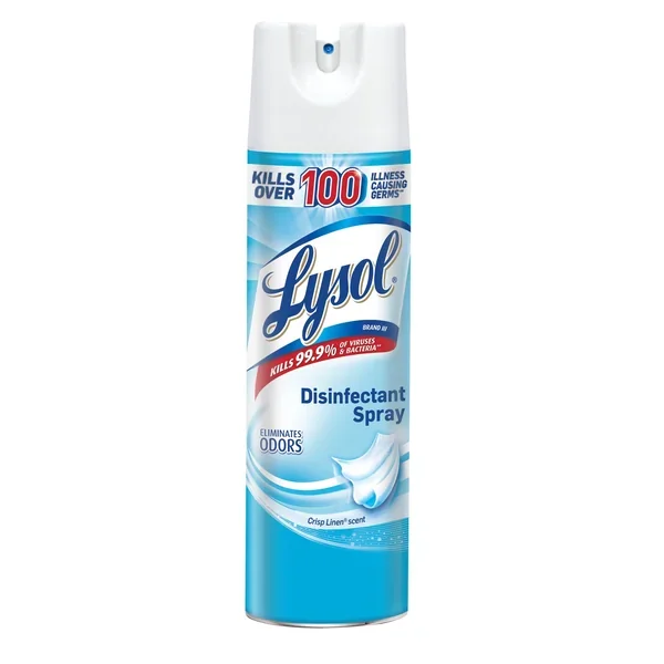 Lysol Aerosol Spray – Disinfectant Spray – Crisp Linen – 19 Floz – 12 Pack