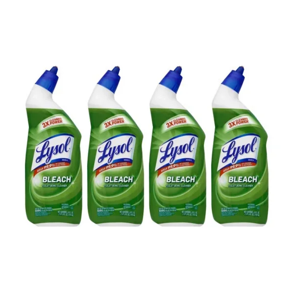 Lysol Toilet Bowl Cleaner – Clinging Gel With Bleach – Power – 24 Floz – 9 Pack
