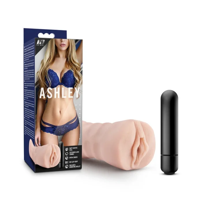 M for Men Ashley – Flesh Vibrating Vagina Stroker