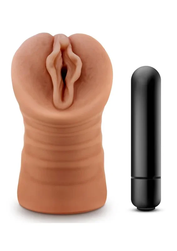 M For Men Sofia Vibrating Masturbator with Bullet – Pussy