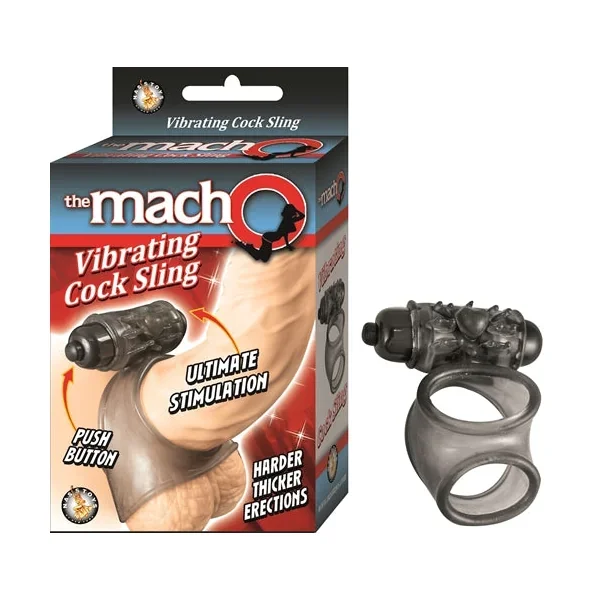 Macho Vibrating Cock Sling – Black