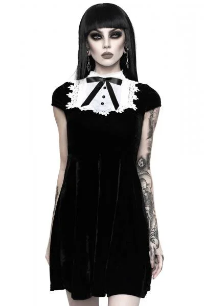 Madison Skater Dress – Black/White –