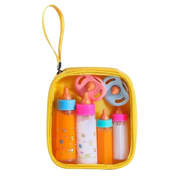 Magic Disappearing Milk And Juice Bottles With Pacifiers For Baby Doll Acce