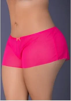 Magic Silk Pink Kink Flowy Boy Short Pink Glow Queen Size