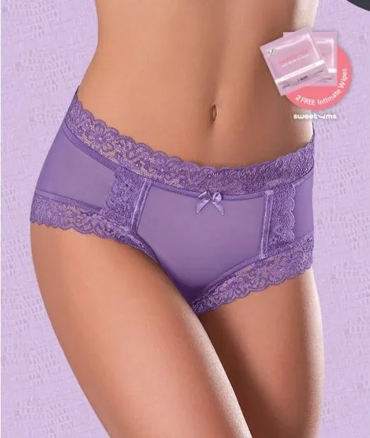 Magic Silk Sweetums Cheeky Hipster Boy Short Grape Queen Size