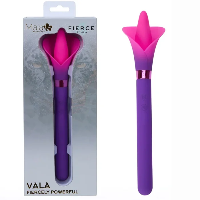 Maia VALA – Purple – Purple/Pink 22.2 cm USB Rechargeable Flower Vibrator