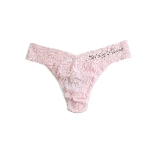 Maid of Honor Lace Original Rise Thong – Bliss Pink – One Size