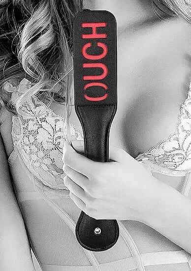 Make a Lasting Mark with the Ouch! Bonded Leather Paddle from Shots Toys