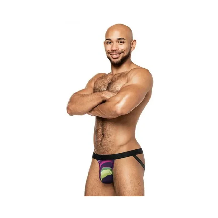 Male Power Galactic Strappy Ring Jock Print