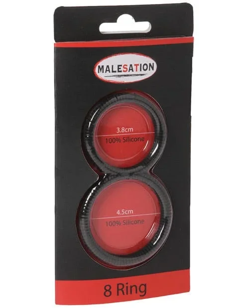 Malesation Figure 8 Cock Ring – Black