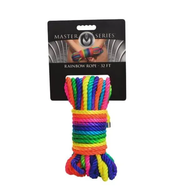 Master Series Bondage Rope 32 ft Rainbow