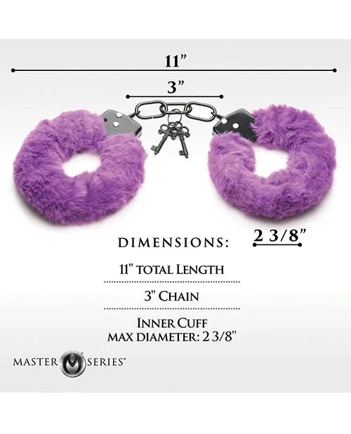 Master Series Cuffed in Furry Handcuffs – Purple