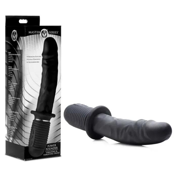Master Series Power Pounder Vibrating and Thrusting Silicone Dildo