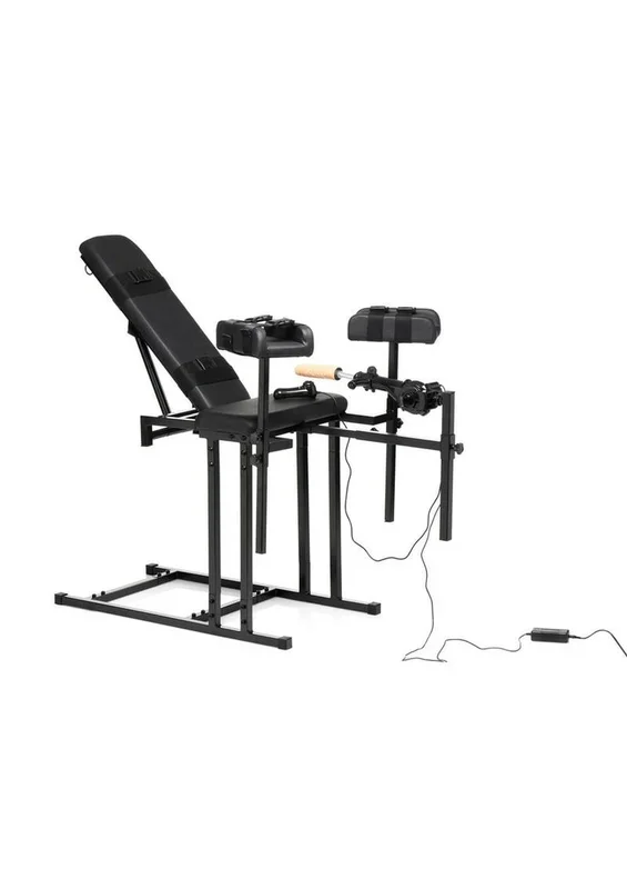 Master Series Ultimate Obedience Chair with Sex Machine