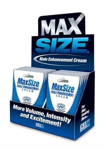 Max Size Gel Topical – 24 Packets Display