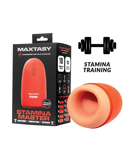 Maxtasy Stamina Master Heat up & Vibrating Stroker – Orange