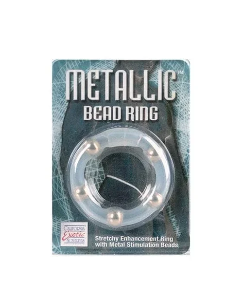 Metallic Bead Ring – Clear