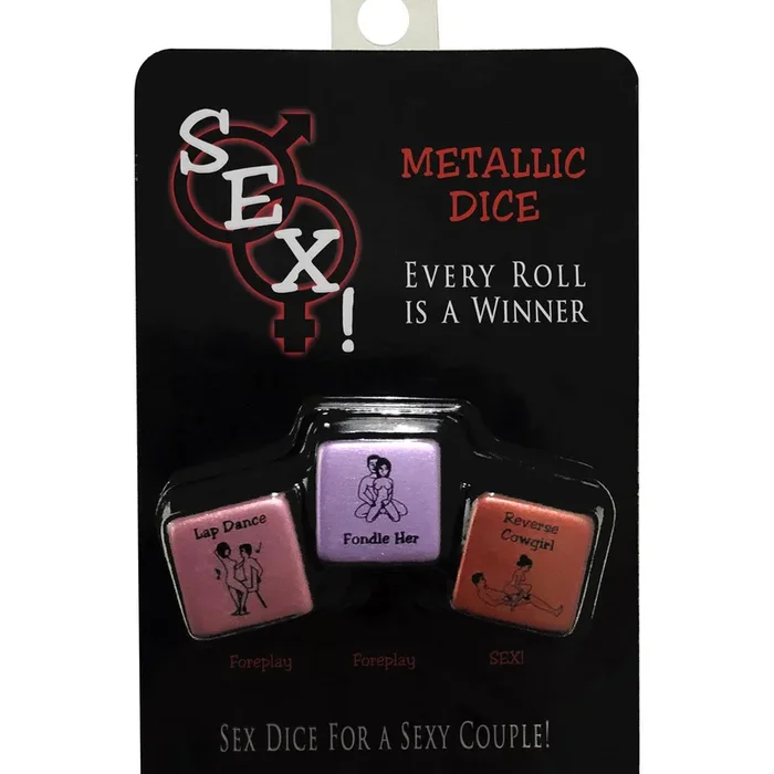 Metallic Sex Dice Game for Couples Foreplay and Intimacy