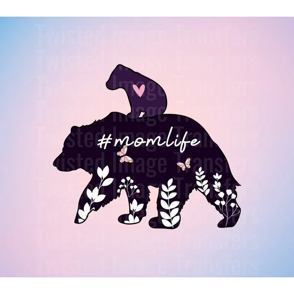 Mom and Baby Bear 20 oz Skinny Straight Tumbler Wrap