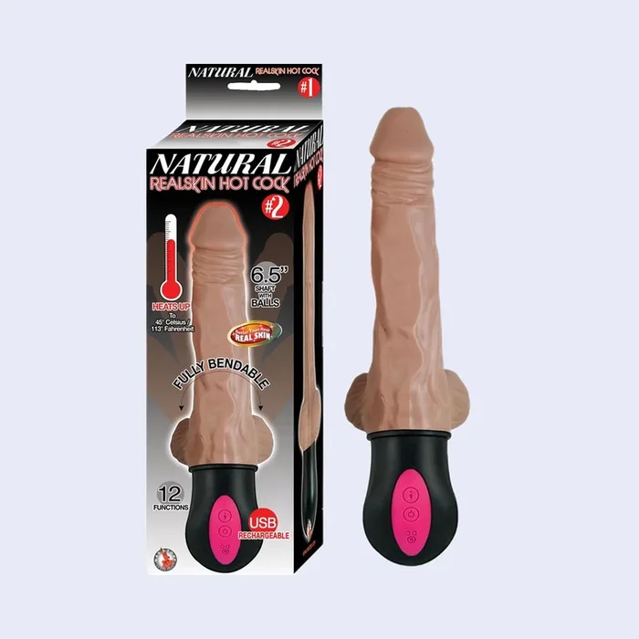 Natural Realskin Hot Cock #2 6.5 Inch Vibrator