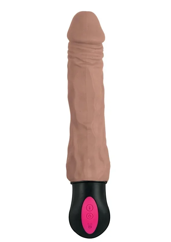 Natural Realskin Hot Cock 3 Rechargeable Warming Dildo