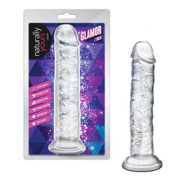 Naturally Yours Dildo Glamor Sparkling Clear