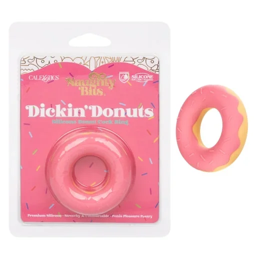 Naughty Bits Dickin Donuts Pink Silicone Donut Cock Ring Premium Stretchy Penis Enhancer