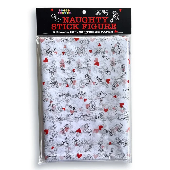Naughty Stick Figure Tissue Paper Sheets – Novelty Decoration Sheets – 6 Pack