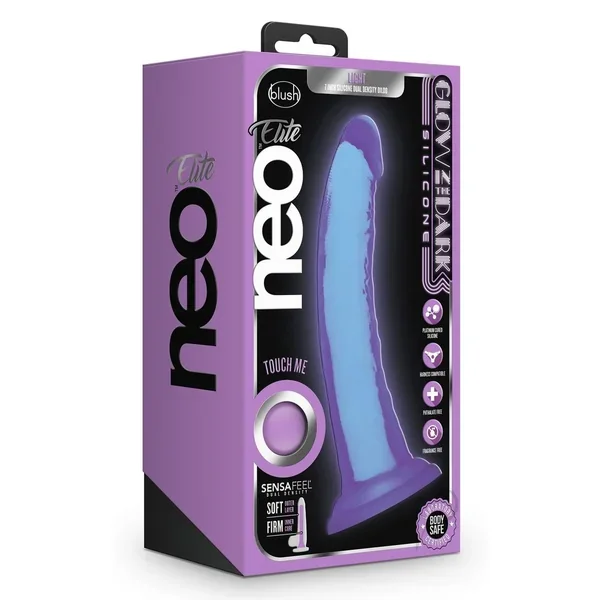 Neo Elite Gitd Light Dildo 7 Purple