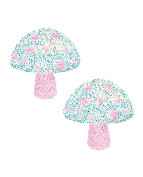 Neva Nude Black Light Glitter Shroom Pasties – Pink / white One Size Fits Most