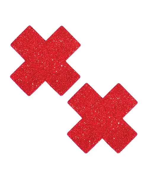 Neva Nude Ravish Me Glitter X Factor Pasties – Red One Size Fits Most