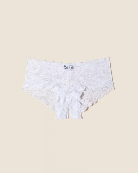 Never Say Never Naughtie Low Rise Boyshort – White –