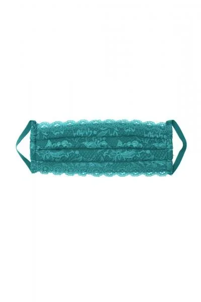 Never Say Never Pleated Face Mask – Jade – One Size