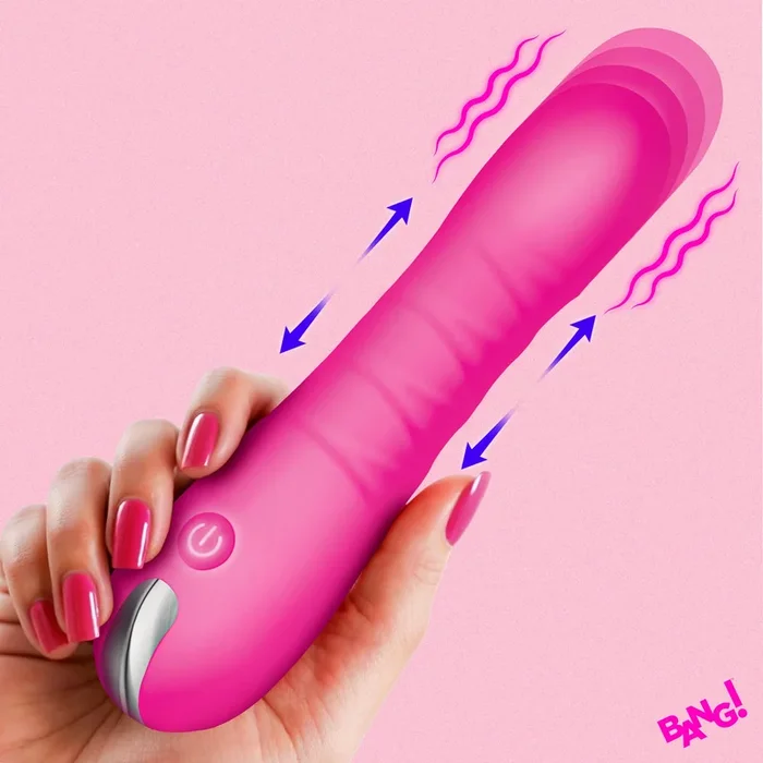 New Thrusting Silicone Dildo – Pink
