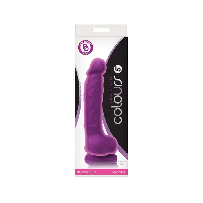 NS Novelties Colours Dual Density 5-Inch Purple Realistic Dildo