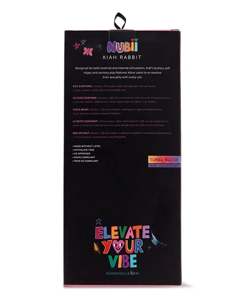 Nu Sensuelle Nubii Kiah Turbo Boost & Heating Dual Stim Rabbit – Pink