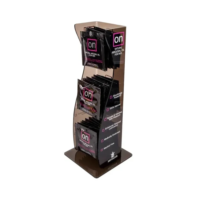 On Arousal Oil Original 40 Piece Single Use Ampoule Tower Display – Black