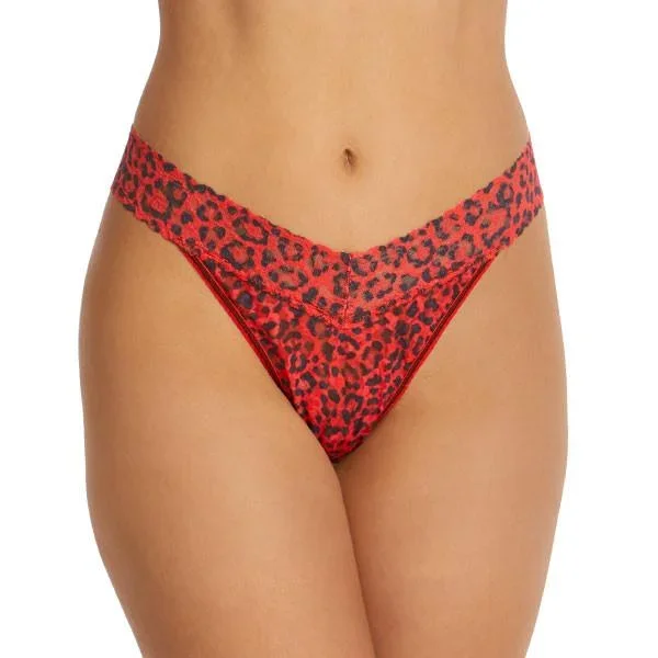 On the Prowl Original Rise Thong – Red/Black – One Size