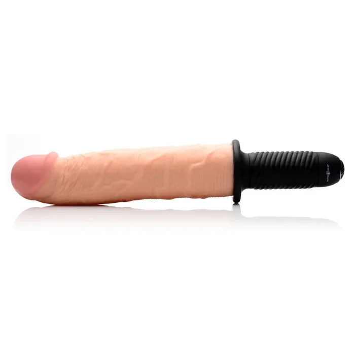Onslaught 13 Mode XXL Vibrating Giant Dildo Thruster – Flesh