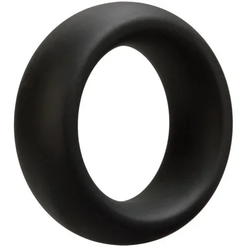 Optimale 35mm Thick Silicone Cock Ring Black for Intimacy