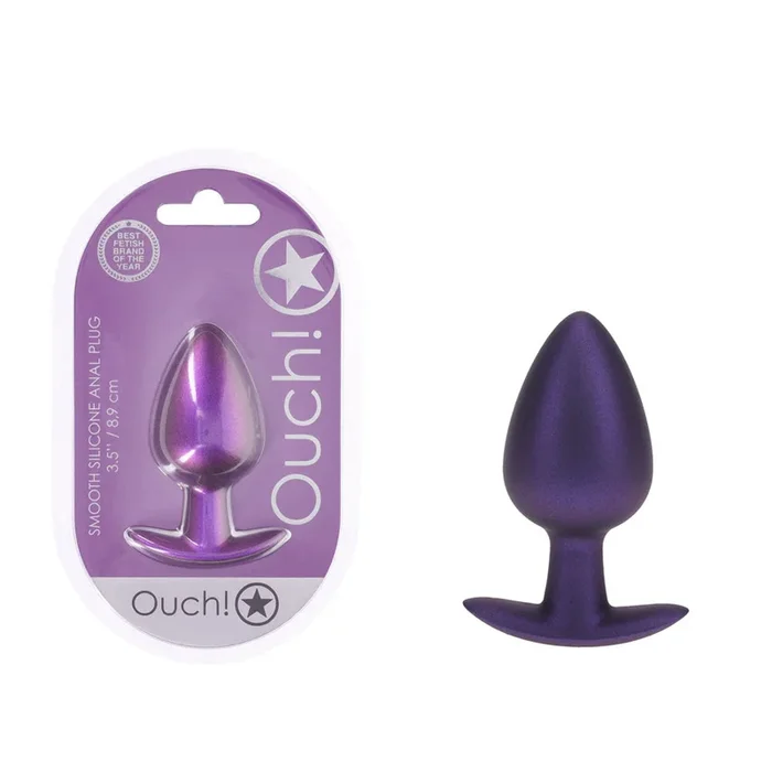 OUCH! Anal Plug – Large – Metallic Purple – Metallic Purple 8.9 cm Large Butt Plug