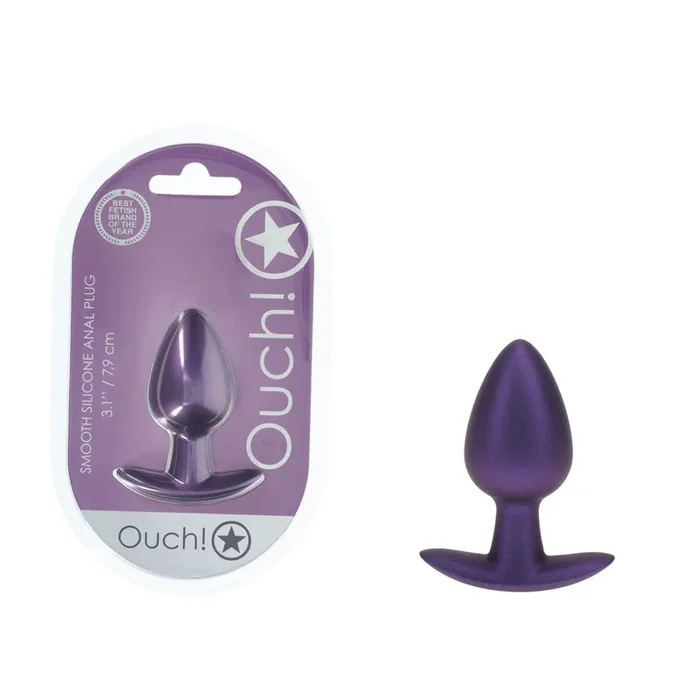 OUCH! Anal Plug – Medium – Metallic Purple – Metallic Purple 7.9 cm Medium Butt Plug