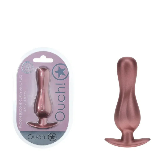 OUCH! Curvy Anal Plug – Rose Gold – Rose Gold 11.7 cm Butt Plug