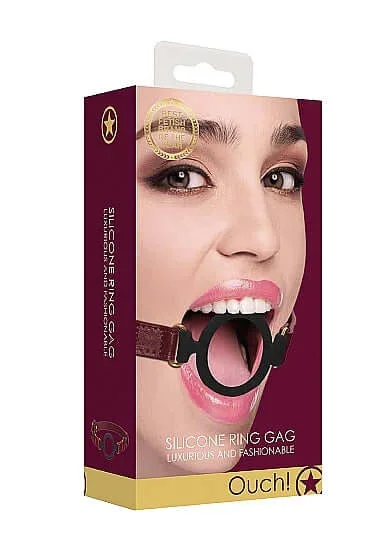 Ouch Halo Silicone Ring Gag Burgundy: A Stylish and Sensual BDSM Accessory