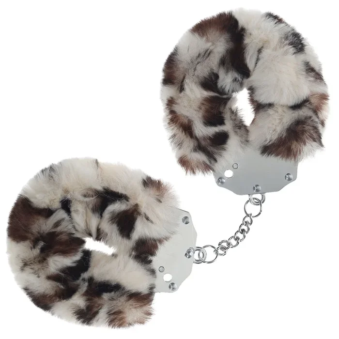 OUCH! Heavy-Duty Fluffy Cuffs – Snow Leopard – Snow Leopard Fluffy Restraints
